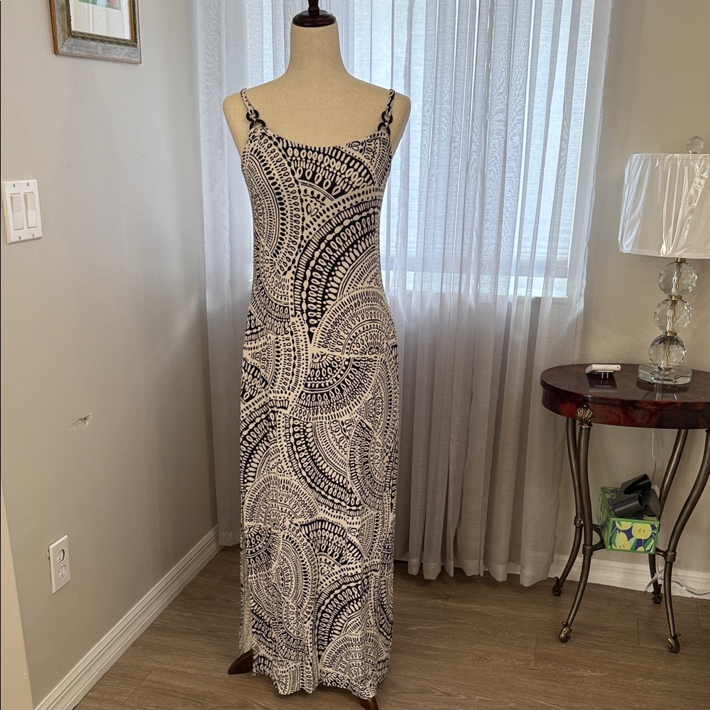 La Blanca Black and White Maxi Dress